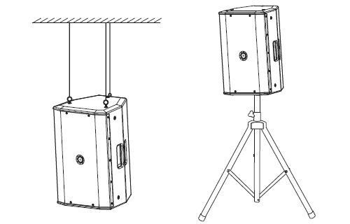PRS音響,全頻音箱,無源音箱,兩分頻音箱,專業(yè)音箱,TW10安裝圖